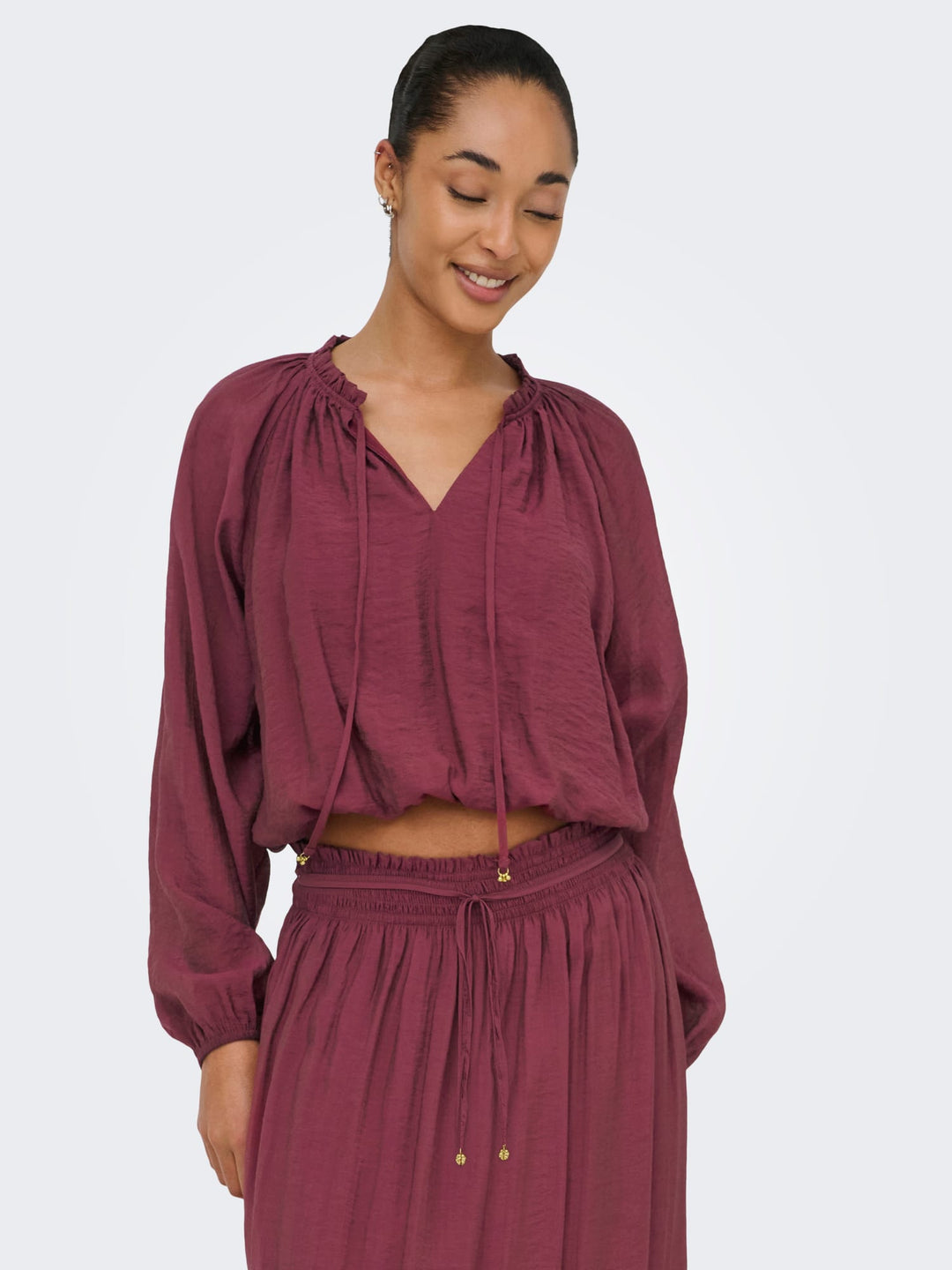 Jacqueline de Yong JDYPAIGE L/S Top steenrood – dames