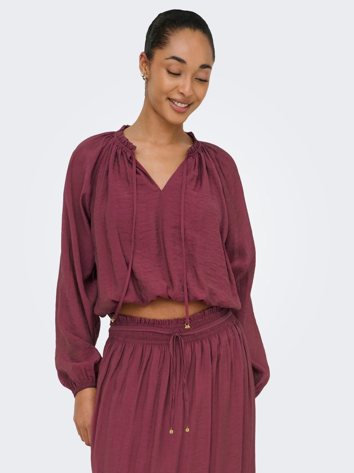 Jacqueline de Yong JDYPAIGE L/S Top steenrood – dames