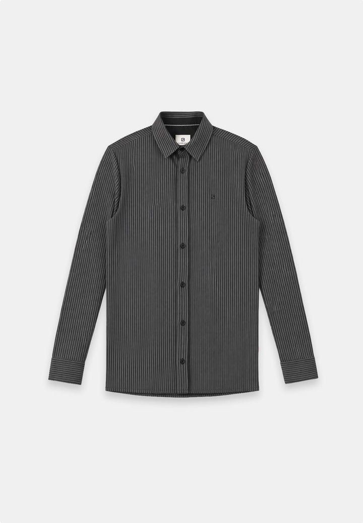 Gabbiano men overhemd l/m grijs dessin – heren