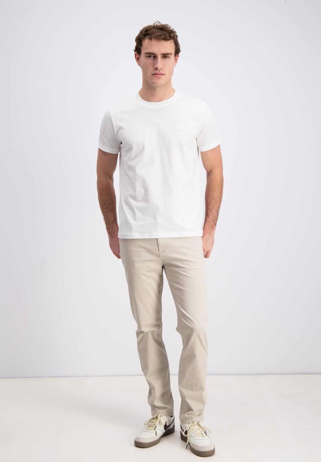 Gabbiano men T-shirt jersey backprint ecru – heren