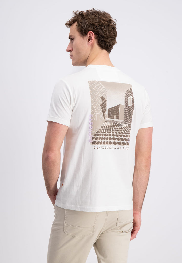Gabbiano men T-shirt jersey backprint ecru – heren