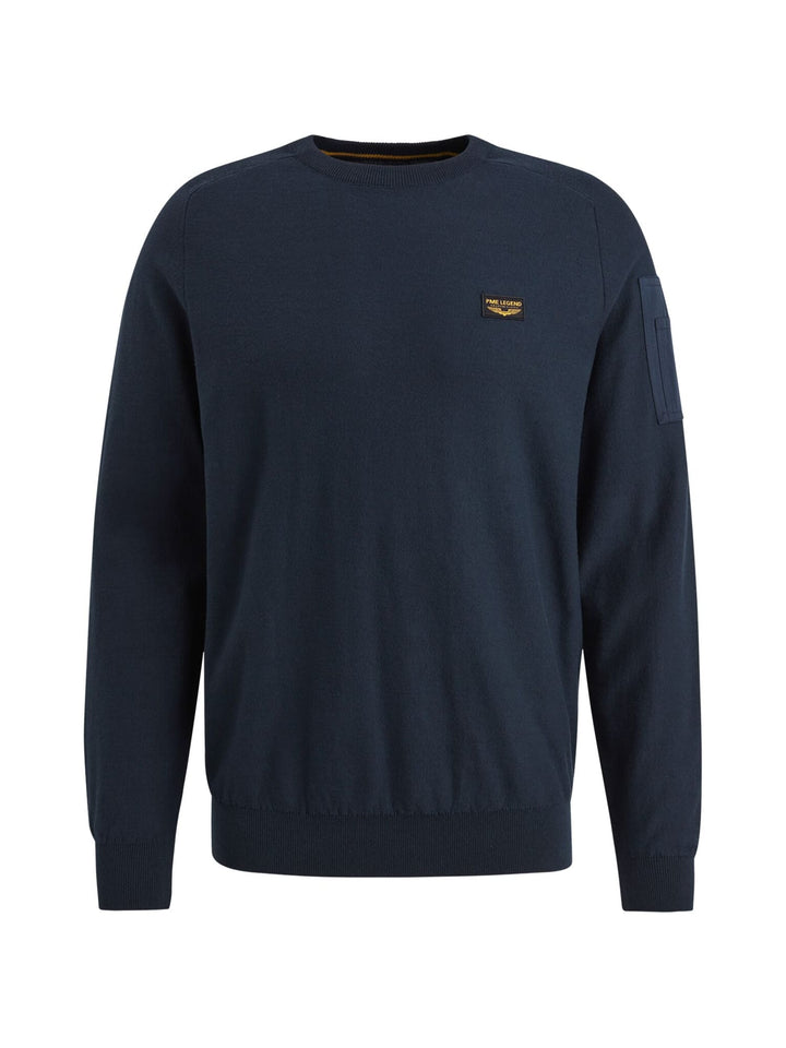 PME-Legend PKW0000332 trui heren blauw dessin - Navy
