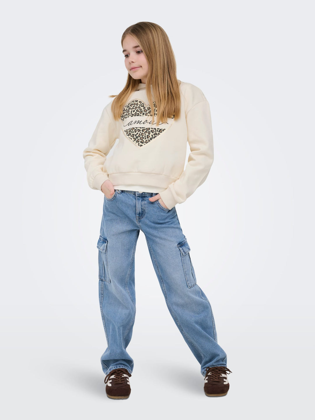 Kids Only Harmony lange broek meisjes – blue denim