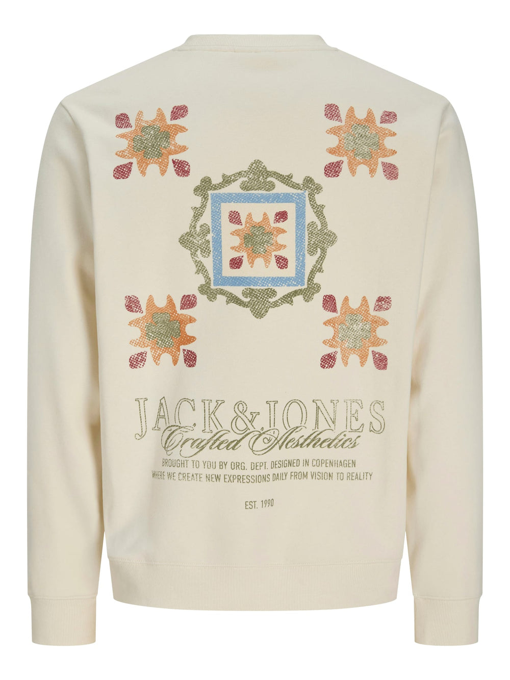 Jack & Jones Bleecker sweater off-white – heren
