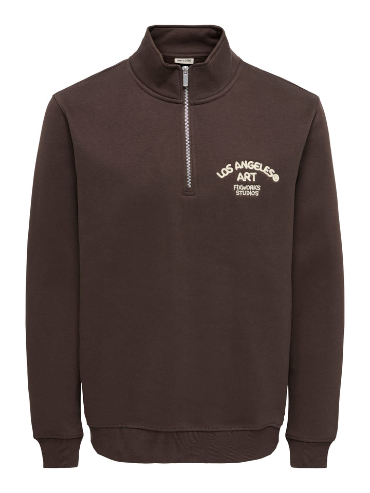ONLY &amp; SONS 22040041 Connor sweater bruin – heren