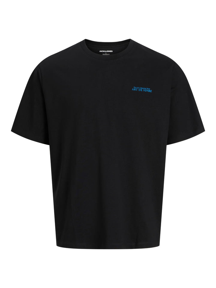 Jack & Jones JJLEMON TEE SS CREW NECK zwart – heren