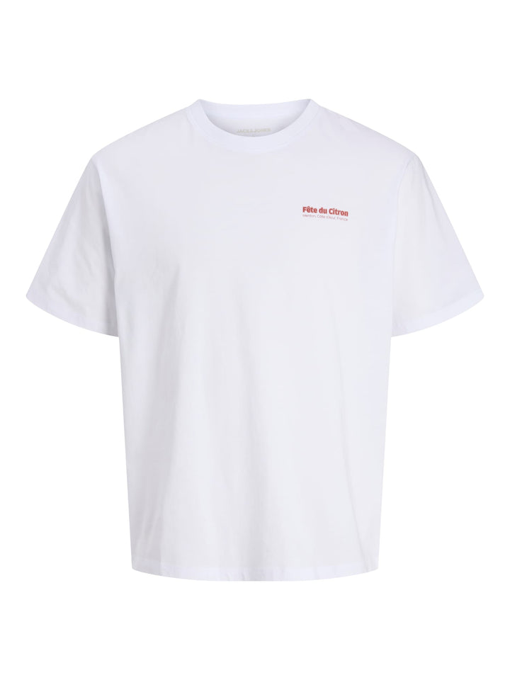 Jack & Jones JJLEMON TEE SS CREW NECK – heren t-shirt - Off-white