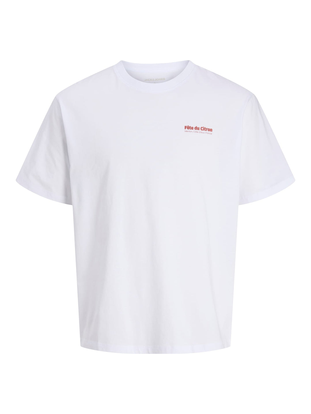 Jack & Jones 12288350 lemon T-shirt k/m off-white – heren