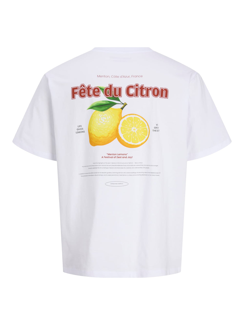 Jack & Jones JJLEMON TEE SS CREW NECK – heren t-shirt - Off-white