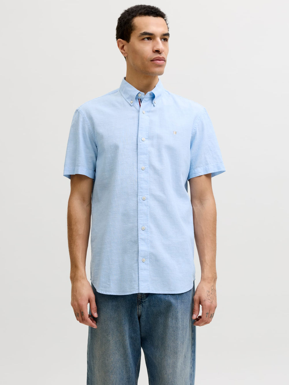 Jack & Jones 12295803 overhemd k/m lichtblauw – heren