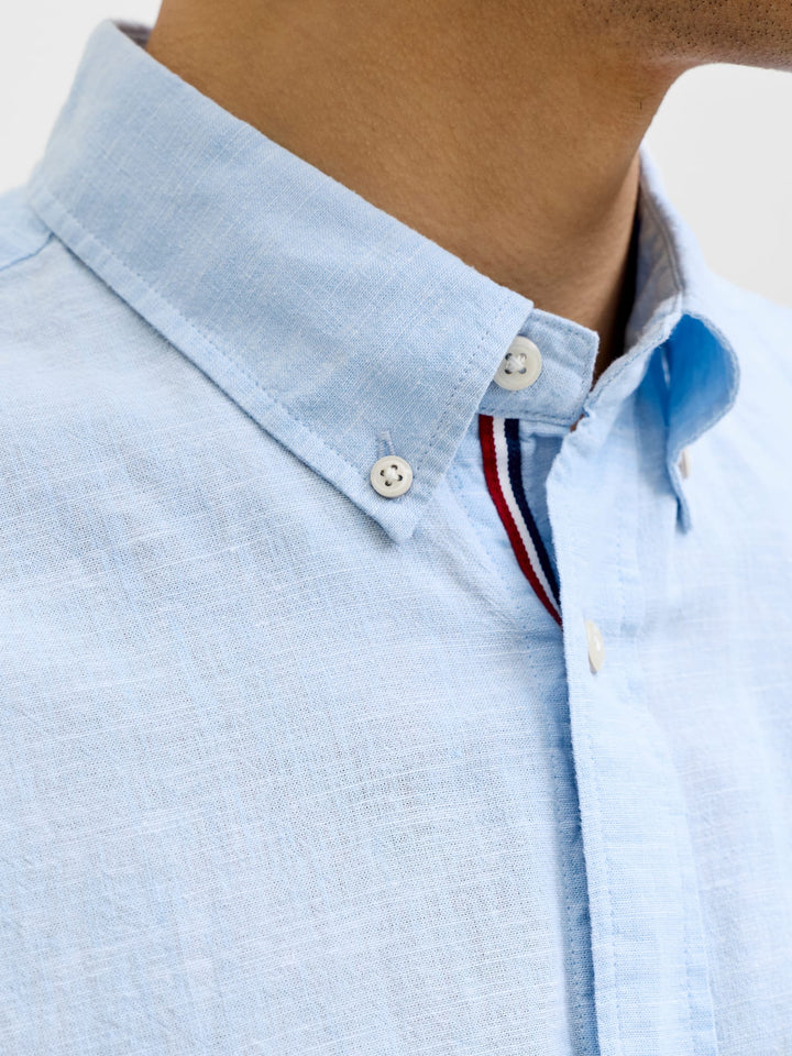 Jack &amp; Jones 12295803 overhemd k/m lichtblauw – heren