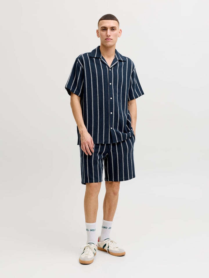 Jack &amp; Jones 12274413 jaiden short heren blauw dessin