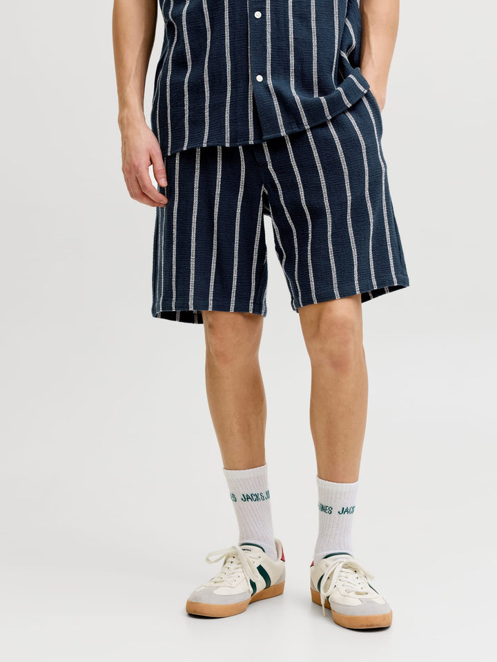 Jack &amp; Jones 12274413 jaiden short heren blauw dessin