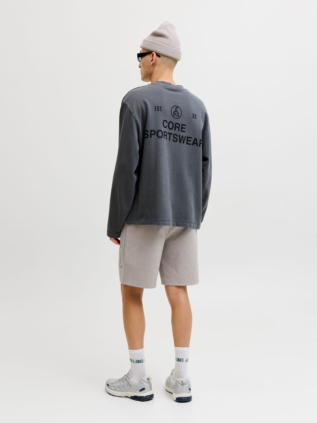Jack & Jones Gordon sweatshorts lichtgrijs – heren