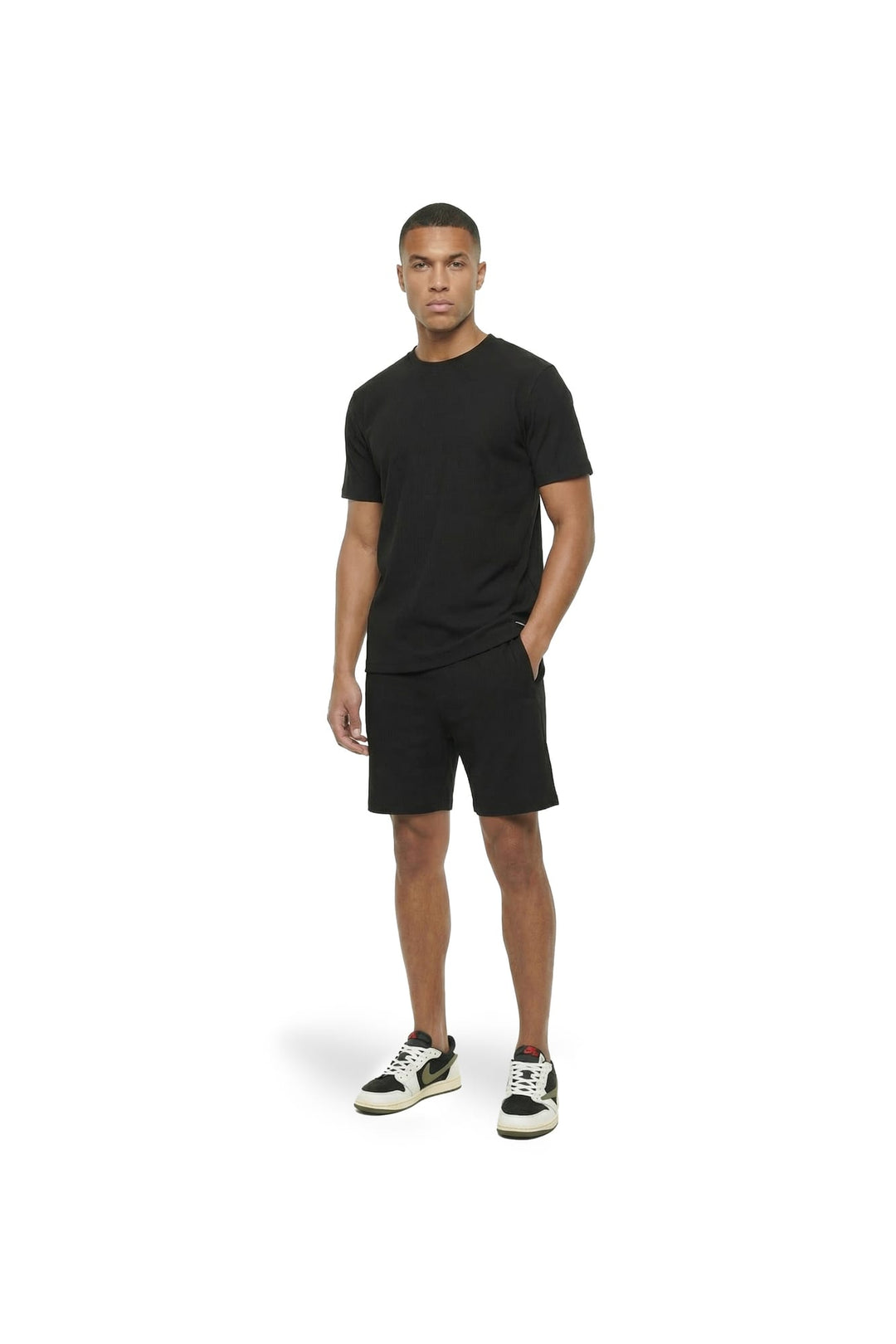 Malelions Men Ribbed Shorts zwart – heren
