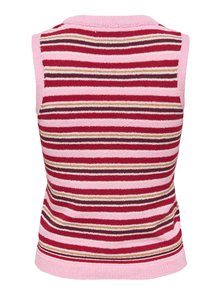 Jacqueline de Yong Yuna gebreide top roze dessin – dames
