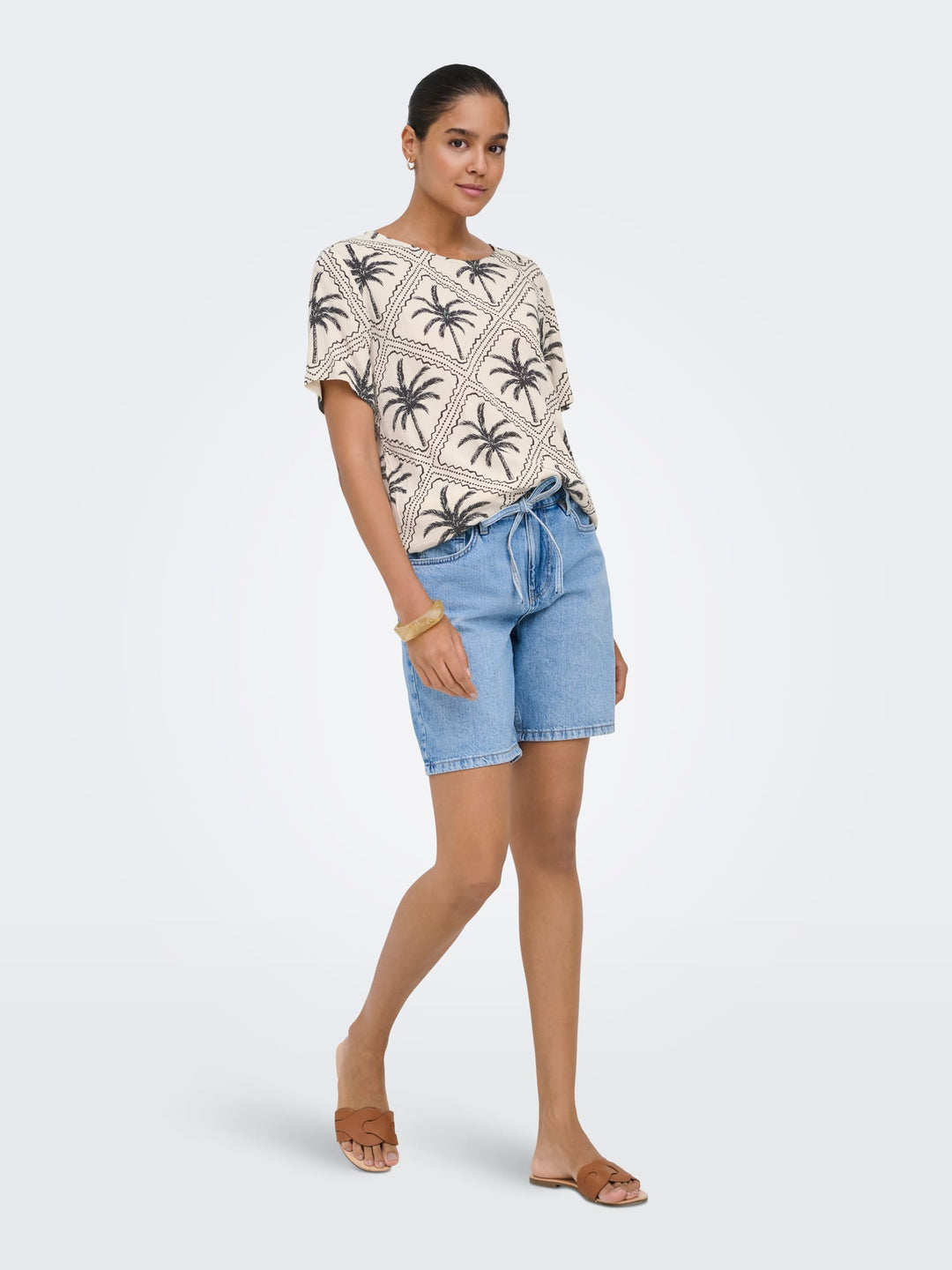 Jacqueline de Yong Gaby top ecru dessin – dames