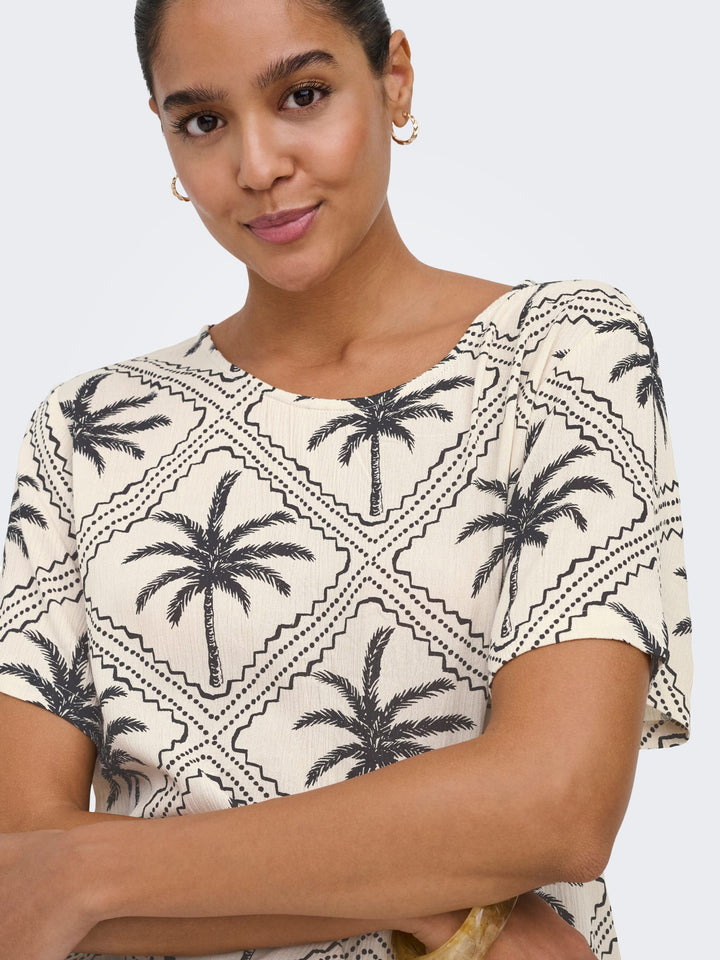 Jacqueline de Yong 15370082 Gaby top ecru dessin