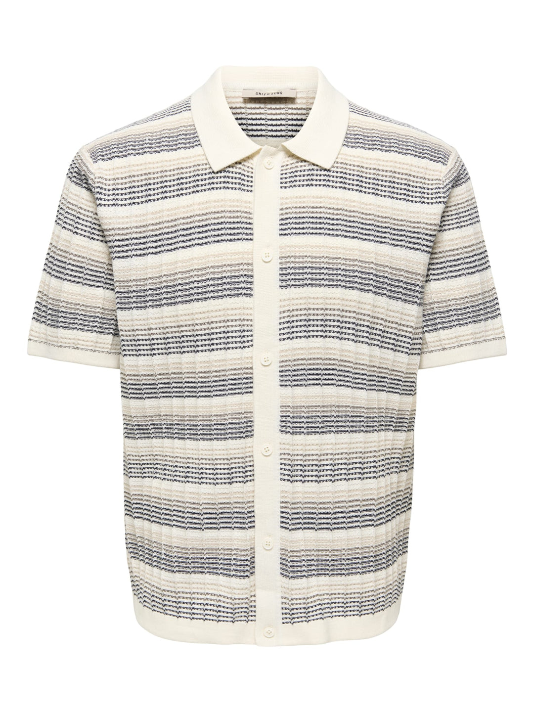 ONLY & SONS overhemd k/m ecru dessin – heren