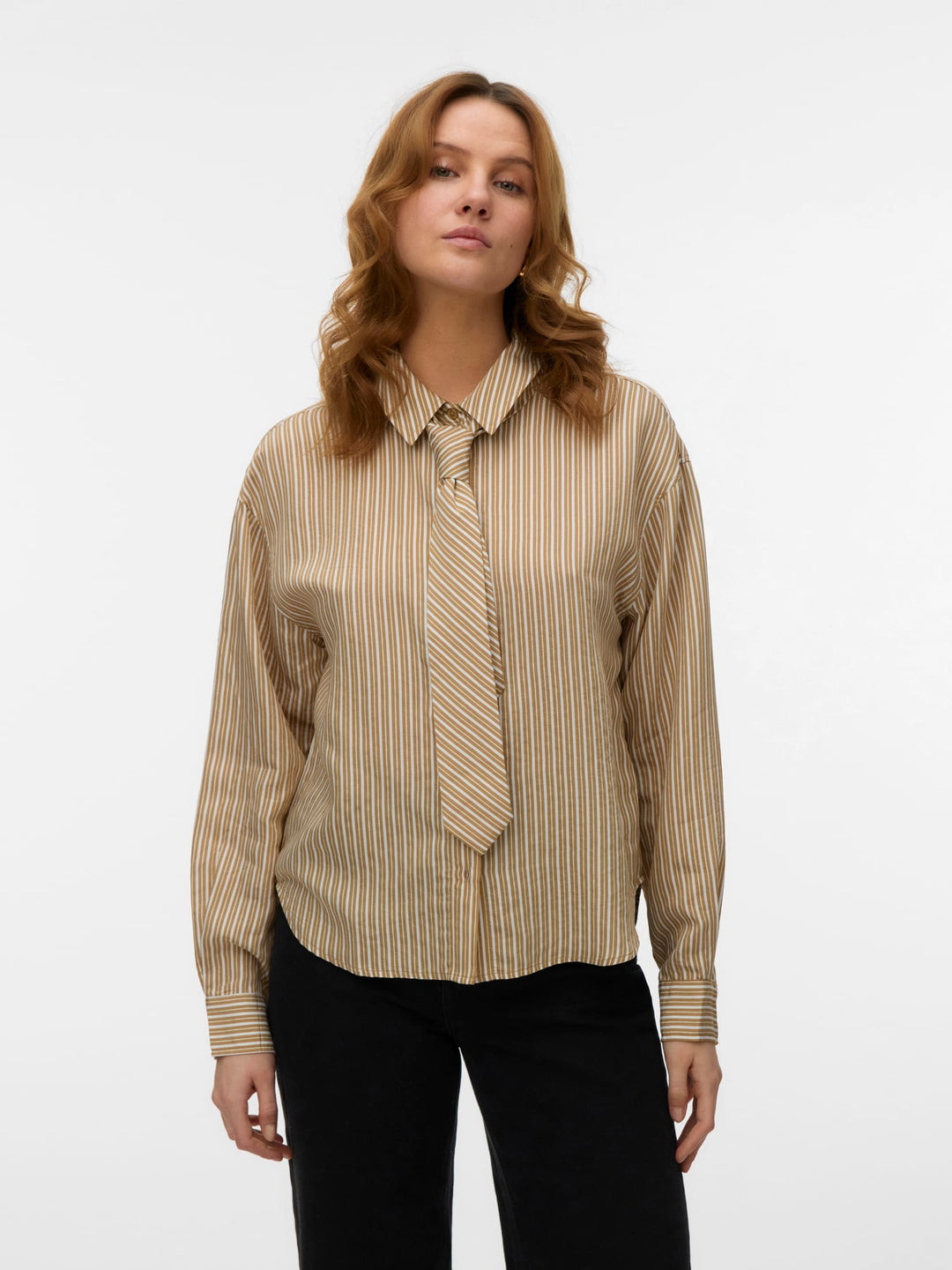 VERO MODA Juliana blouse bruin dessin – dames