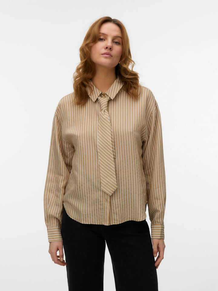 VERO MODA Juliana blouse bruin dessin – dames