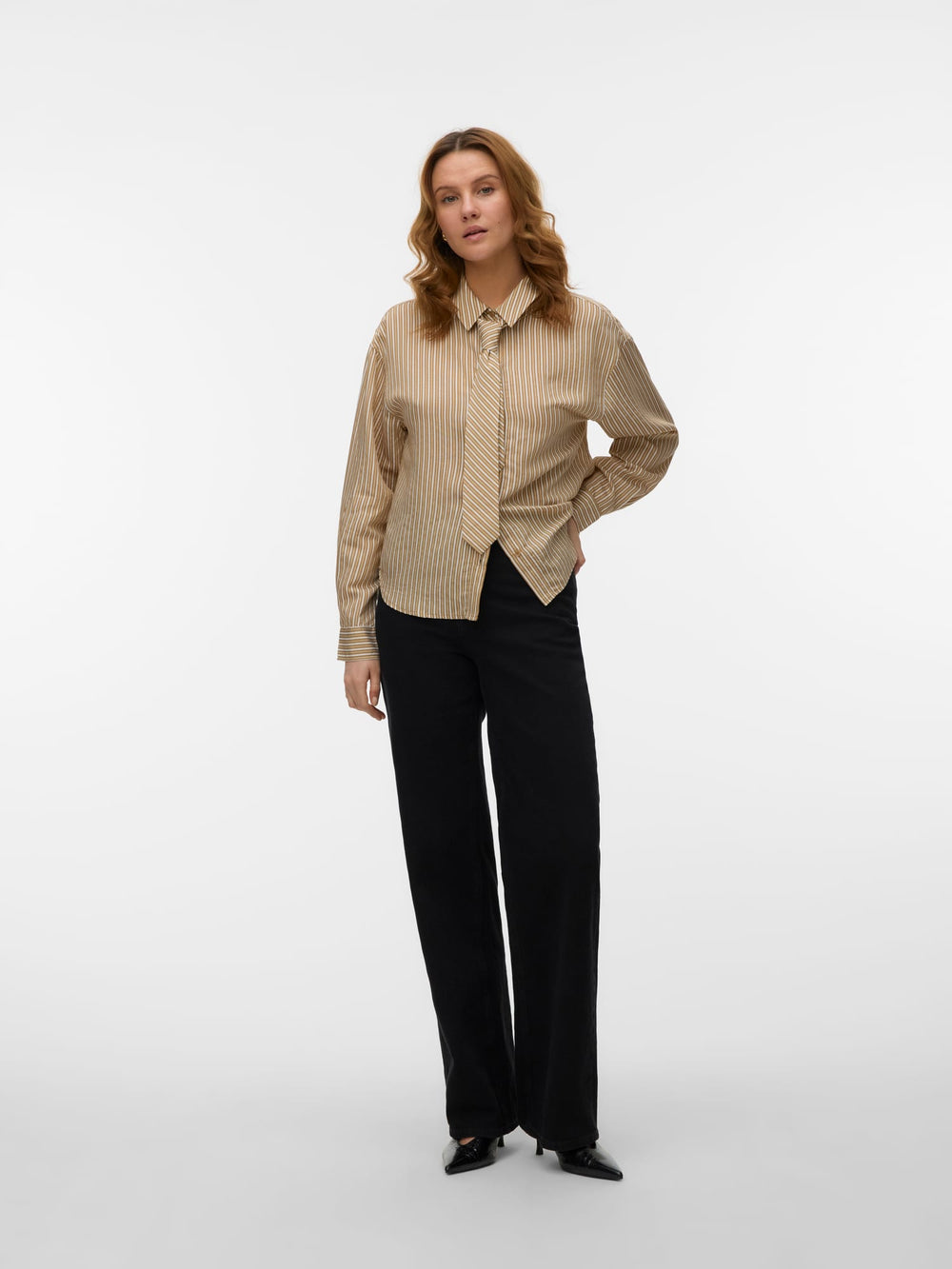 VERO MODA Juliana blouse bruin dessin – dames