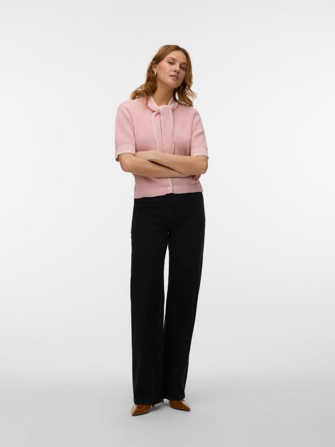 VERO MODA Kashia vest gebreid licht roze – dames