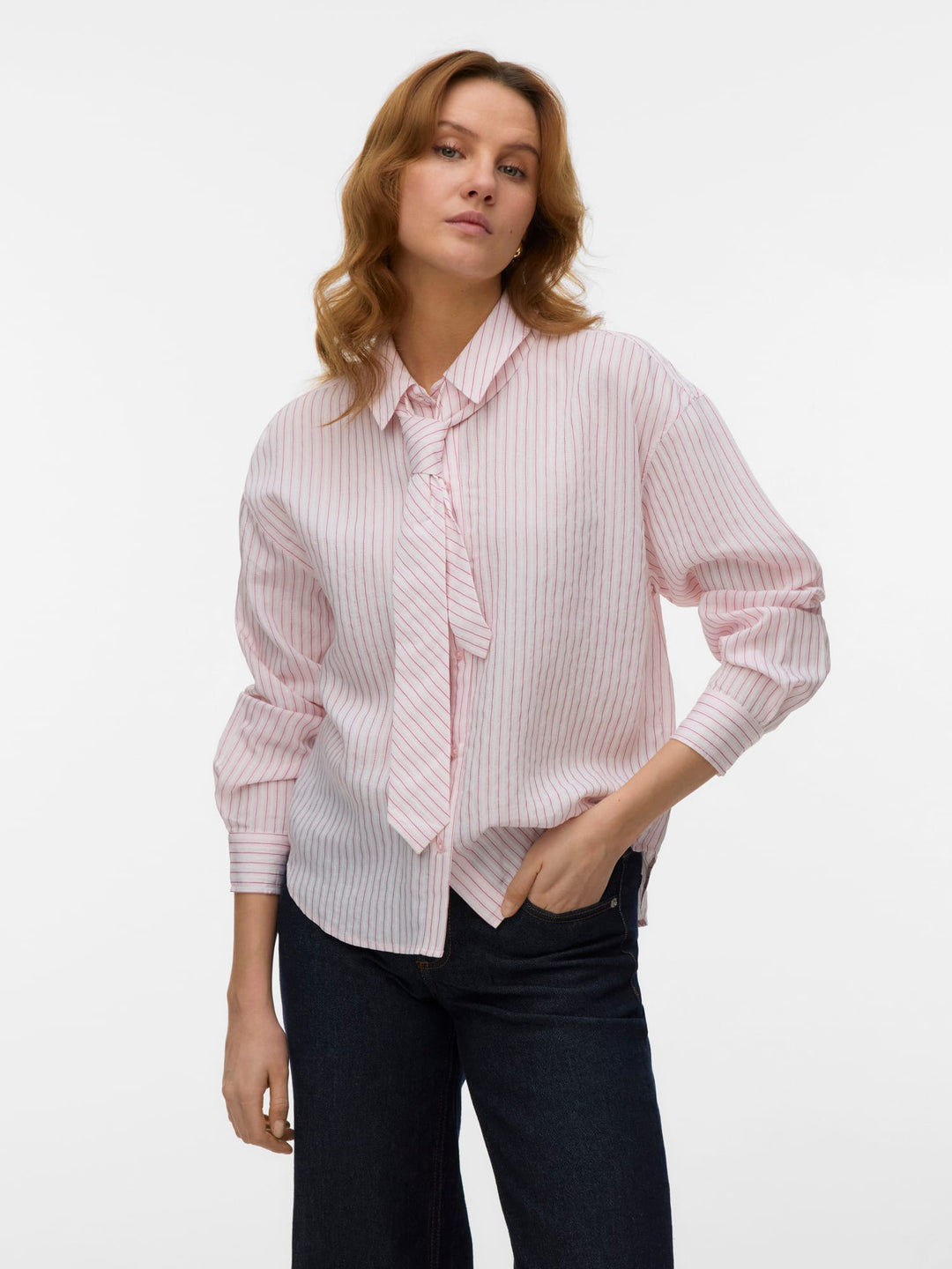 VERO MODA Juliana blouse roze dessin – dames
