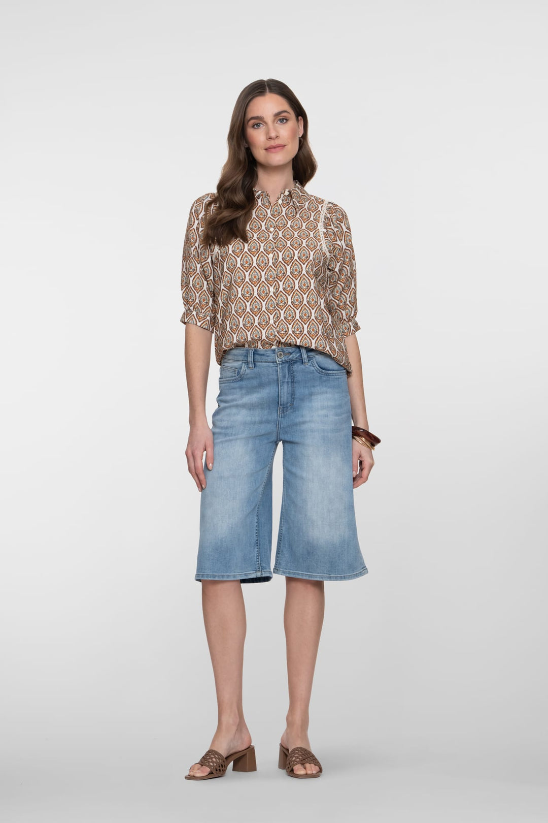 Geisha dames bermuda denim 61019-10 – blauw - Blue Denim