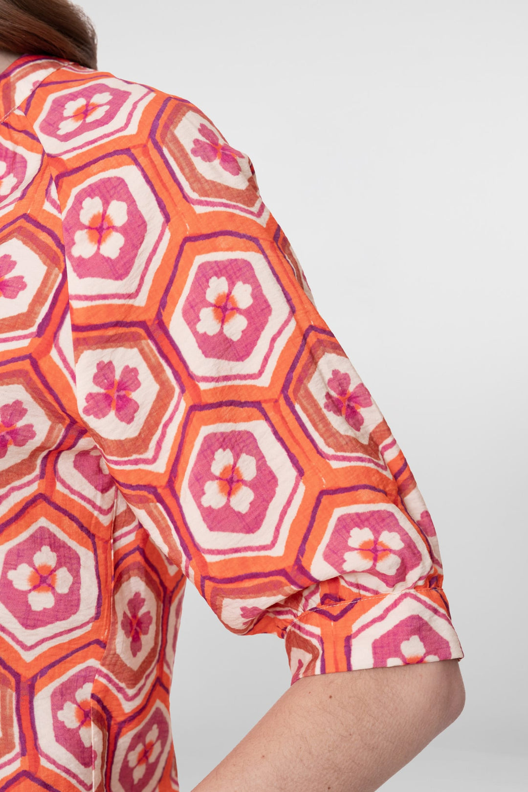 Geisha blouse 63245-20 oranje dessin – dames