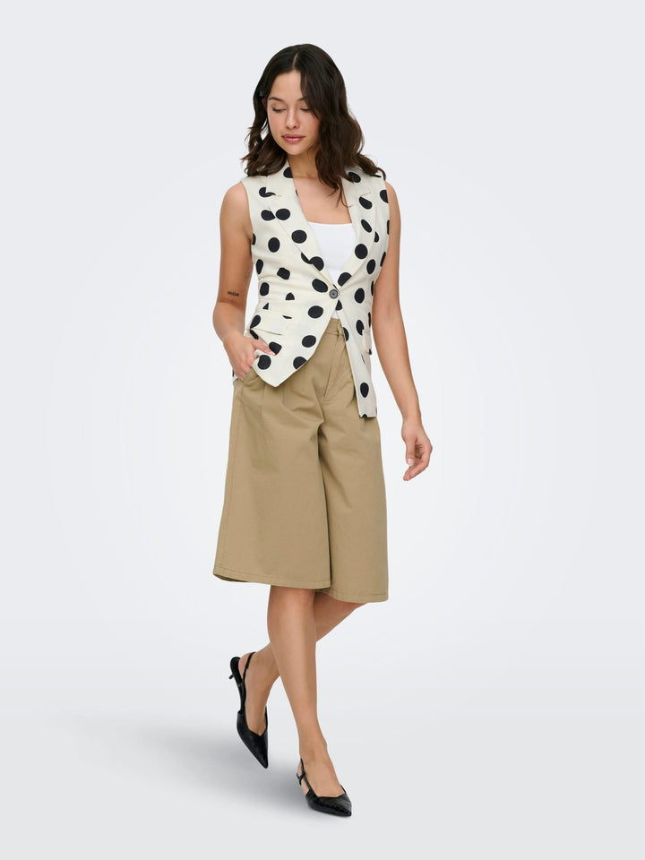Only vest gebreid dames wit dessin – 15375017