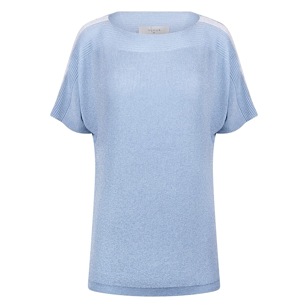 Nukus Merla Top Lurex lichtblauw – dames