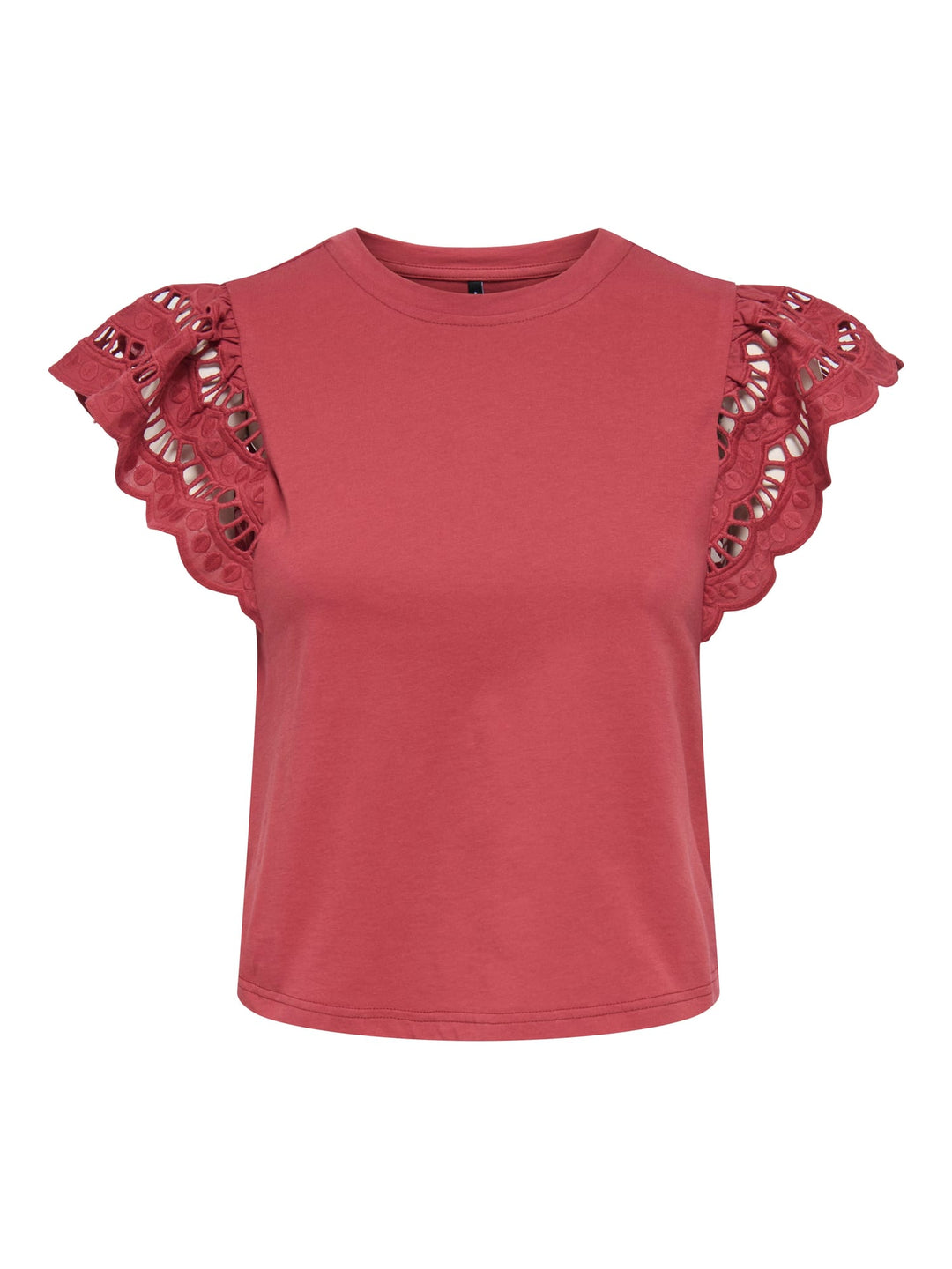 Only 15350374 ONLMACY S/S O-NECK MIX TOP BOX JRS steenrood