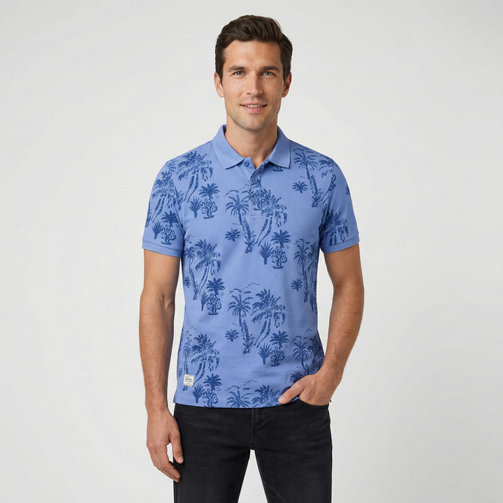 Cars men Polo Somo blauw dessin – heren