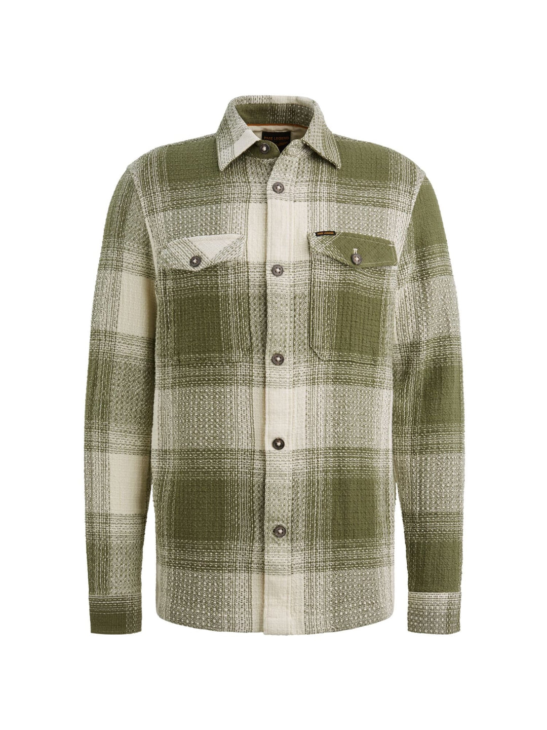 PME-Legend PSI2511250 overhemd l/m heren – groen dessin