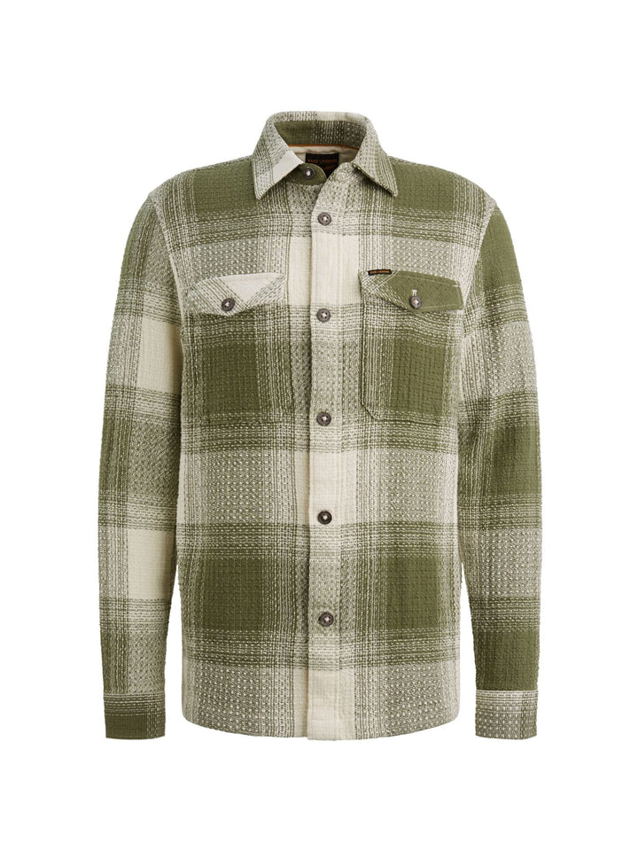 PME-Legend PSI2511250 overhemd l/m heren – groen dessin