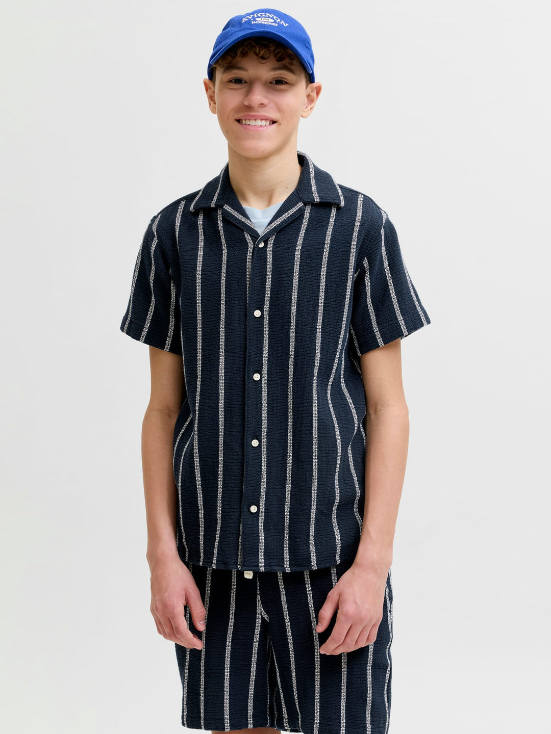 Jack & Jones Kids Cova blouse blauw dessin – jongens
