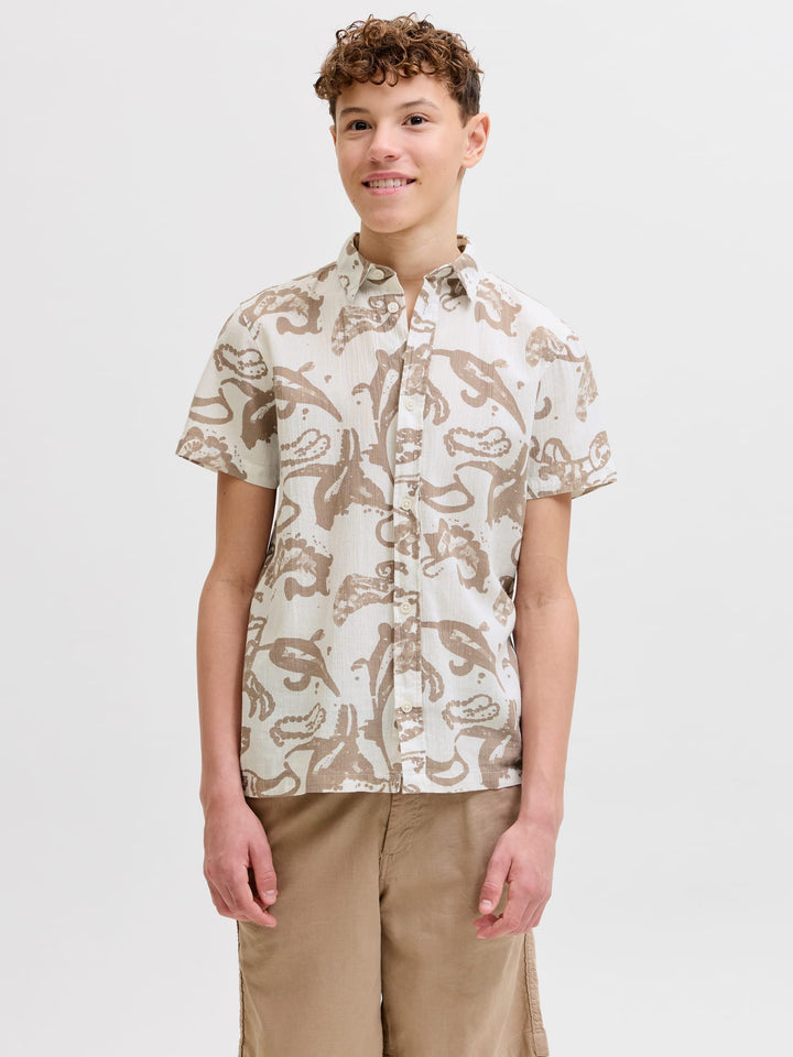 jack & jones kids 12293813 Montauk blouse k/m ecru dessin
