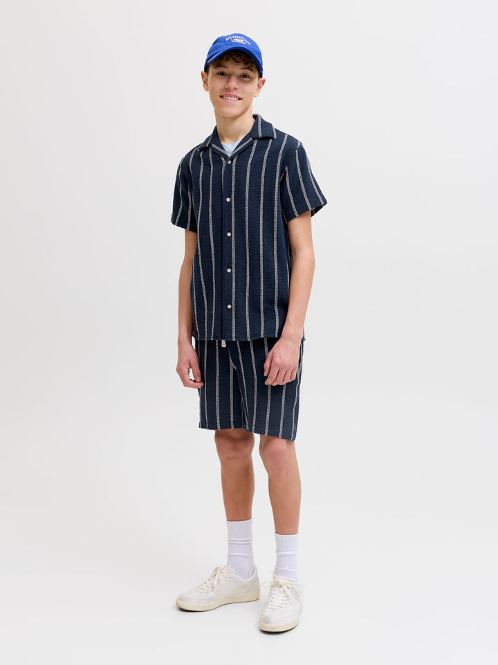 jack & jones kids 12279708 Jaiden short jongens blauw dessin