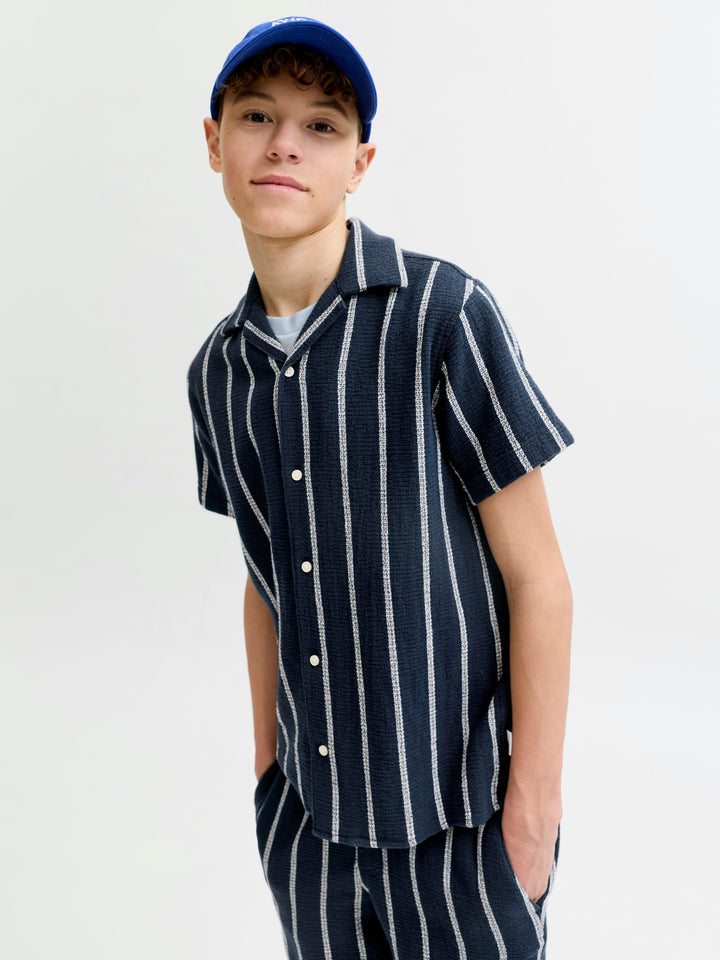 Jack & Jones Kids Cova blouse blauw dessin – jongens