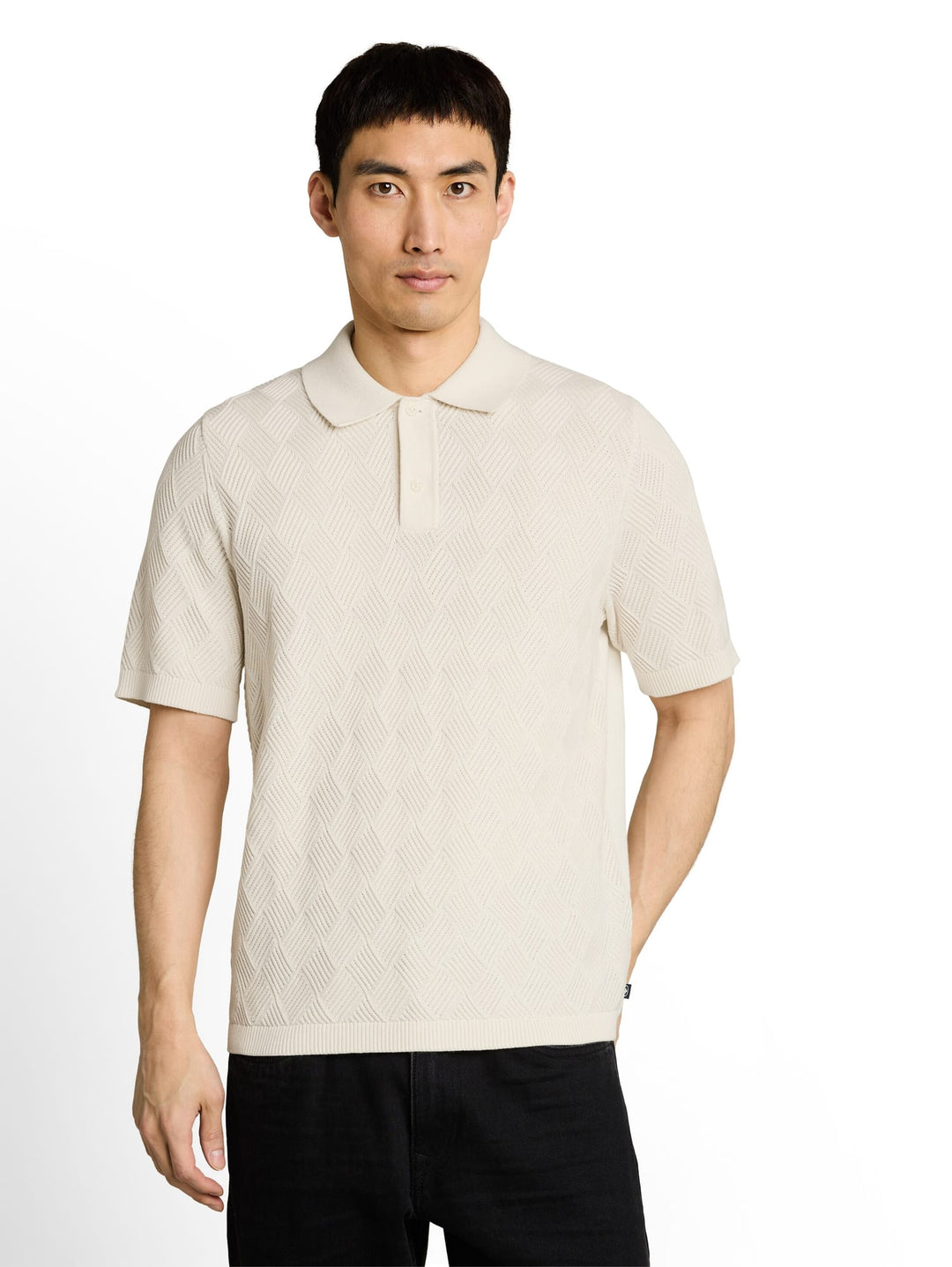 Tom Tailor polo k/m heren off-white