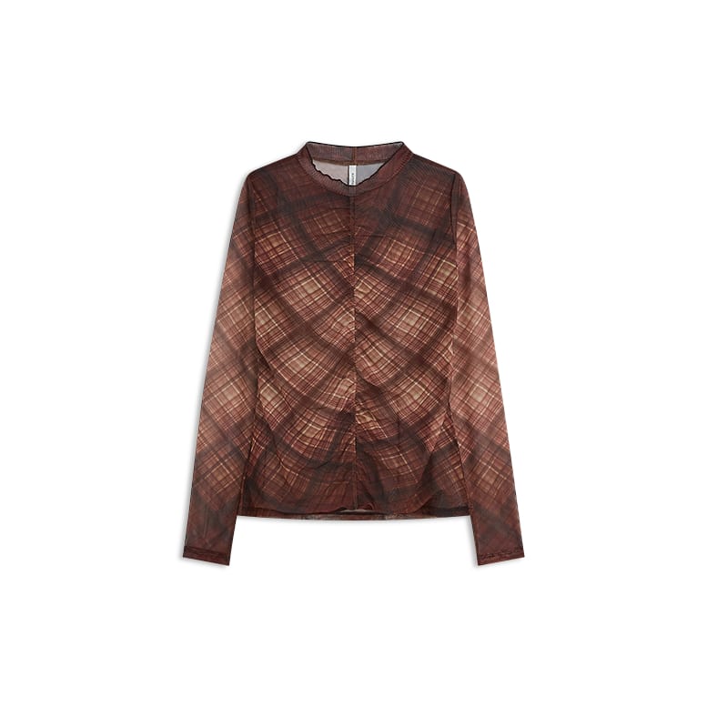 Summum top l/m dames bruin dessin – 3s5328-30802