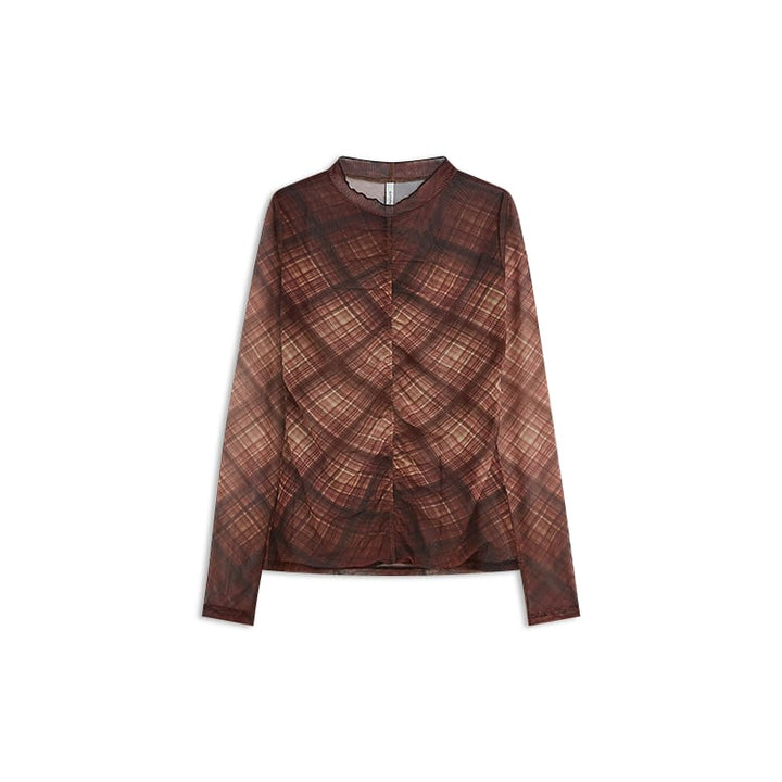 Summum top l/m dames bruin dessin – 3s5328-30802