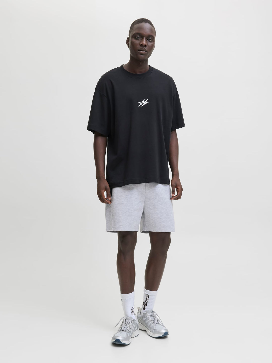 Jack &amp; Jones 12273304 Gordon short heren grijs melee