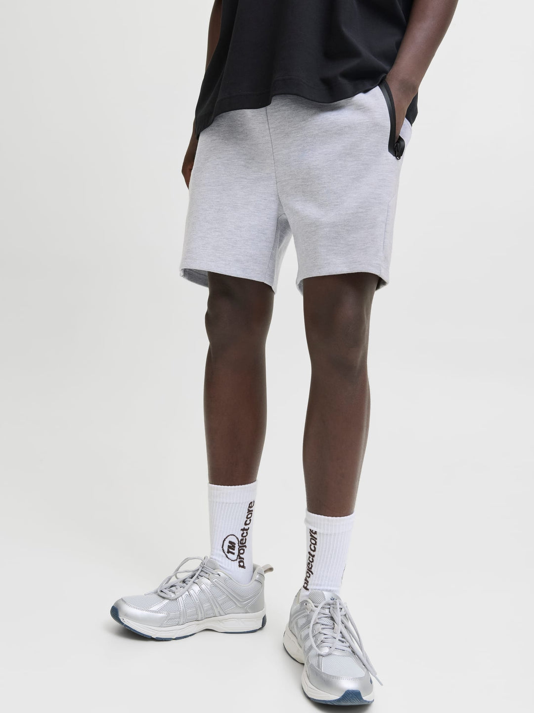 Jack &amp; Jones 12273304 Gordon short heren grijs melee