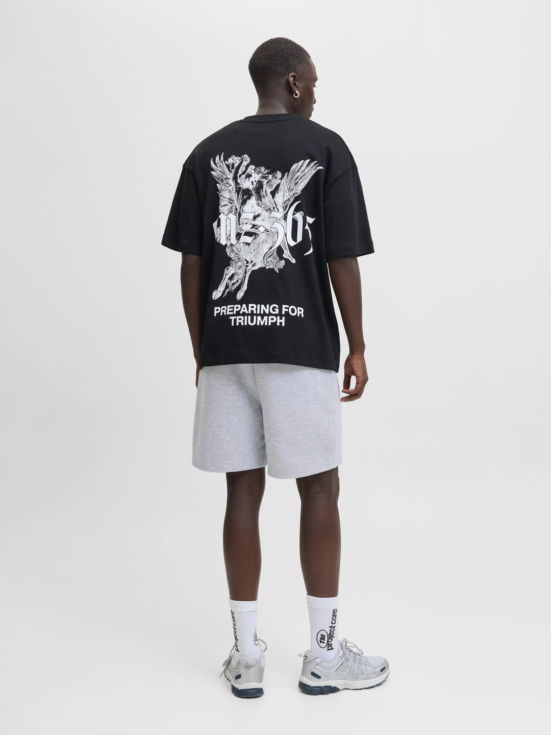 Jack &amp; Jones 12273304 Gordon short heren grijs melee