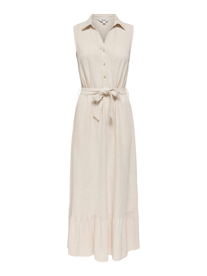 Only 15371381 Siesta jurk maxi beige – dames