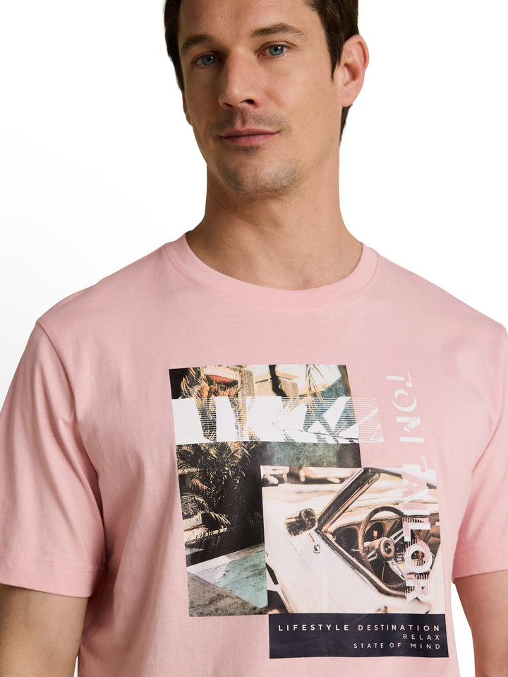Tom Tailor 1050208 t-shirt k/m licht roze – heren