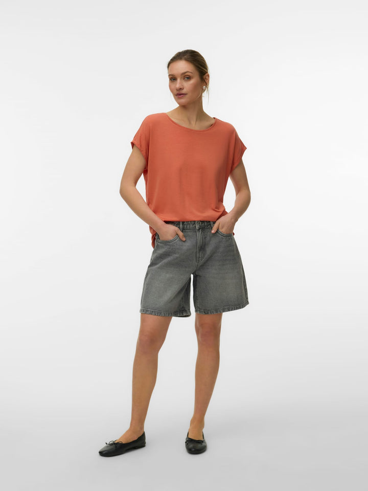 VERO MODA 10284468 Ava T-shirt dames – oranje