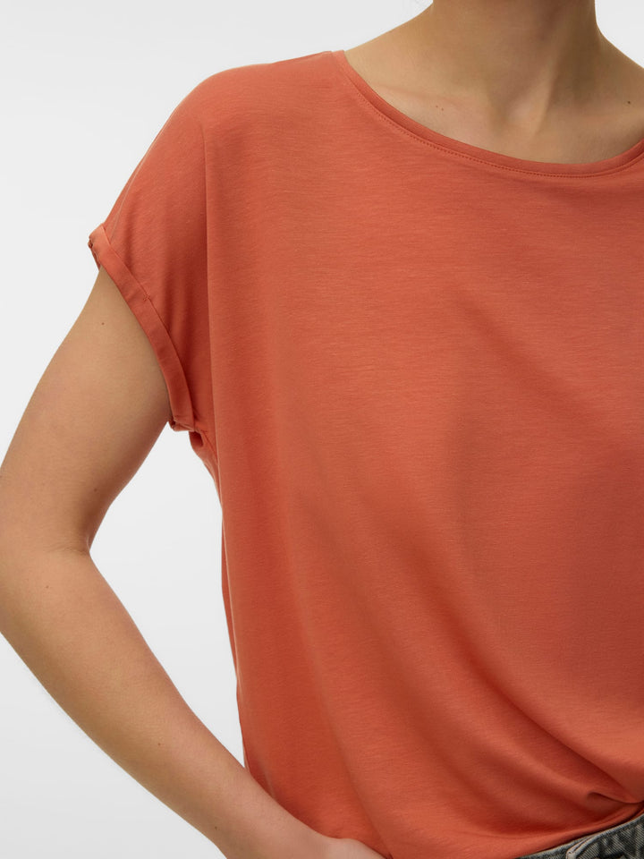 VERO MODA 10284468 Ava T-shirt dames – oranje